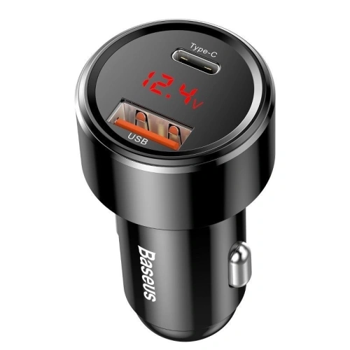 Kup Auto nabíječka Baseus Magic USB + USB-C QC 4.0 PD 45W (černá) - BSU704BLK - {ean13} - Sklep Home Screen