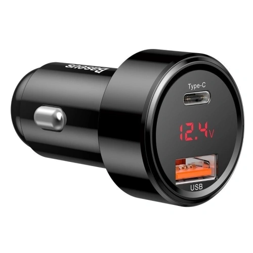Buy Car charger Baseus Magic USB + USB-C QC 4.0 PD 45W Black - BSU704BLK - {ean13} - Home Screen Store Europe