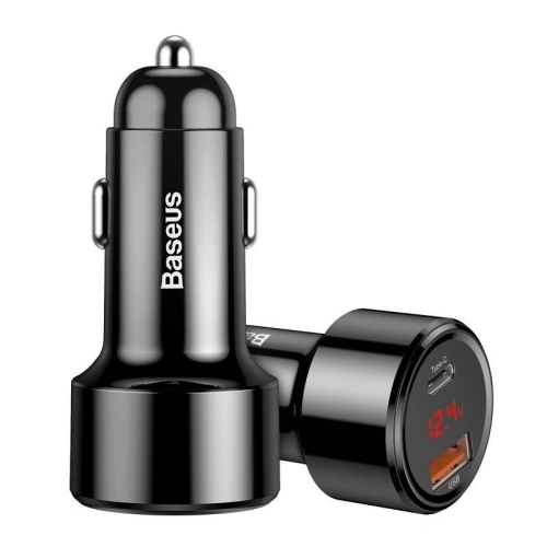 Buy Car charger Baseus Magic USB + USB-C QC 4.0 PD 45W Black - BSU704BLK - {ean13} - Home Screen Store Europe