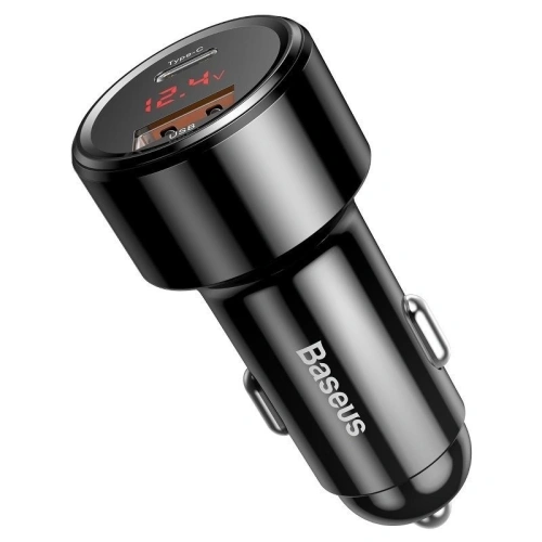 Buy Car charger Baseus Magic USB + USB-C QC 4.0 PD 45W Black - BSU704BLK - {ean13} - Home Screen Store Europe