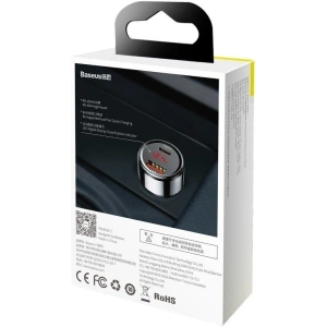Kup Ładowarka samochodowa Baseus Magic USB + USB-C QC 4.0 PD 45W (czarna) - BSU704BLK - {ean13} - Sklep Home Screen