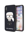Karl Lagerfeld KLHCPXDLFKBK iPhone X/Xs navy schwarz Hartschale Iconic Karl Glitter