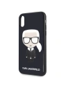 Kup Karl Lagerfeld KLHCPXDLFKBK iPhone X/Xs husă tare navy black Iconic Karl Glitter - KLD196NAVBLK - {ean13} - Sklep Home Screen