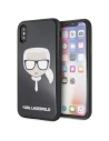 Karl Lagerfeld KLHCPXDLHBK iPhone X/Xs czarny/black Iconic Glitter Karl`s Head