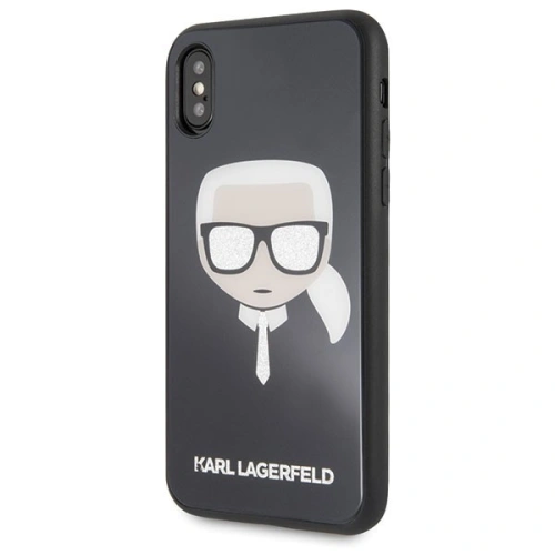 Kup Karl Lagerfeld KLHCPXDLHBK iPhone X/Xs czarny/black Iconic Glitter Karl`s Head - KLD197BLK - {ean13} - Sklep Home Screen
