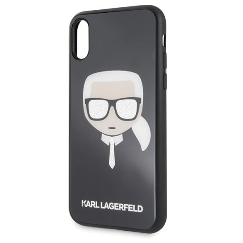 Kup Karl Lagerfeld KLHCPXDLHBK iPhone X/Xs czarny/black Iconic Glitter Karl`s Head - KLD197BLK - {ean13} - Sklep Home Screen