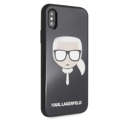 Kup Karl Lagerfeld KLHCPXDLHBK iPhone X/Xs czarny/black Iconic Glitter Karl`s Head - KLD197BLK - {ean13} - Sklep Home Screen