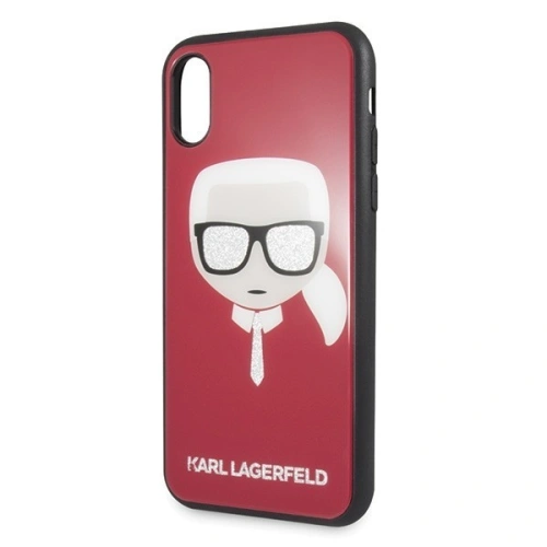 Kup Karl Lagerfeld KLHCPXDLHRE iPhone X/Xs czerwony/red Iconic Glitter Karl`s Head - KLD198RED - {ean13} - Sklep Home Screen