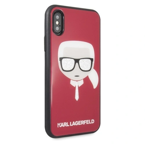 Kup Karl Lagerfeld KLHCPXDLHRE iPhone X/Xs rot/rot Iconic Glitter Karl`s Head - KLD198RED - {ean13} - Sklep Home Screen