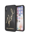 Karl Lagerfeld KLHCPXDLKSBK iPhone X/Xs negru/black hard case Signature Glitter