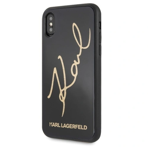 Kup Karl Lagerfeld KLHCPXDLKSBK iPhone X/Xs czarny/black hard case Signature Glitter - KLD199BLK - {ean13} - Sklep Home Screen