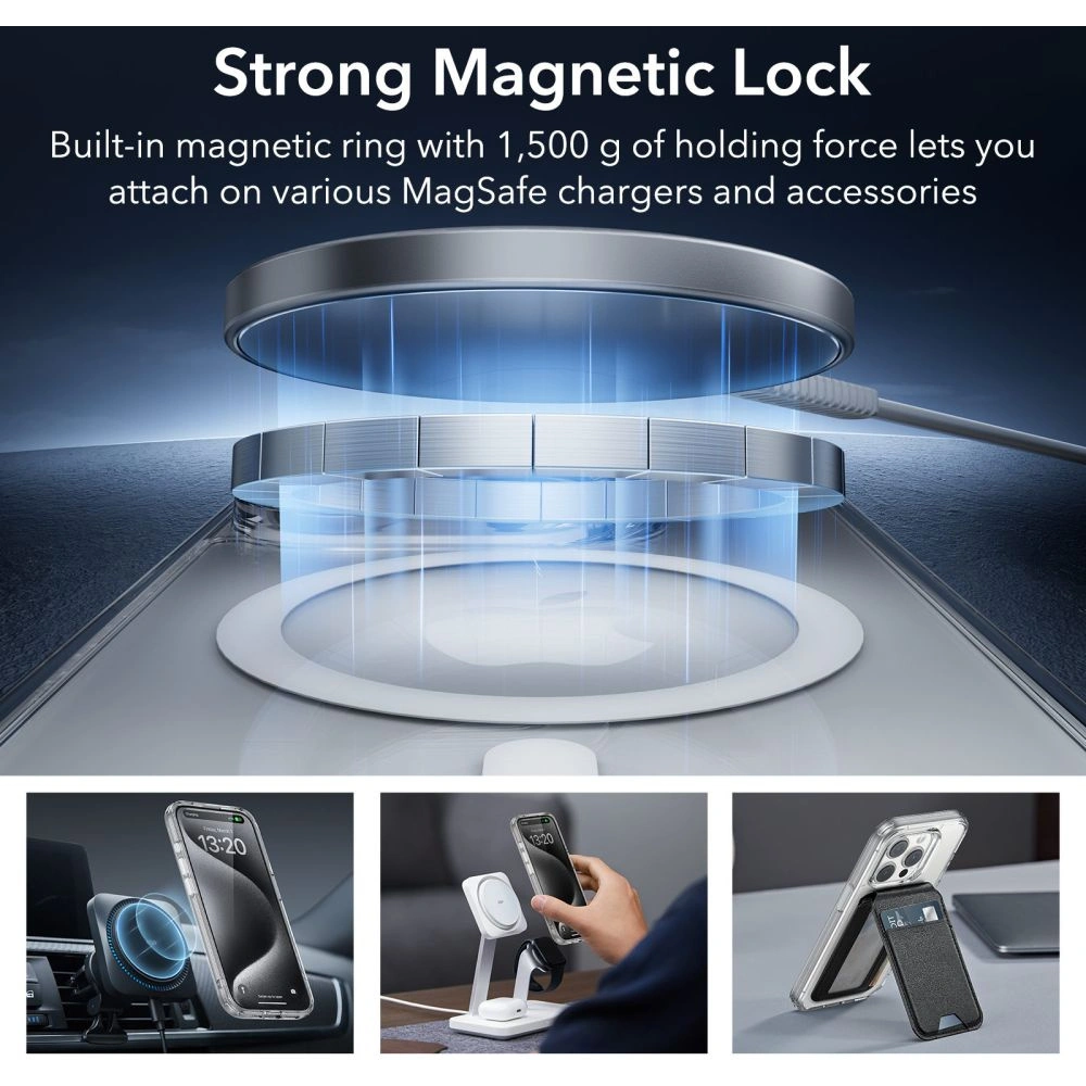 Etui ESR Classic Pro Set HaloLock MagSafe Apple iPhone 15 Pro clear