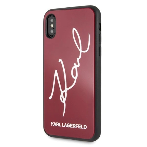 Kup Karl Lagerfeld KLHCPXDLKSRE iPhone X/Xs rot/rot Hartschalenetui Signature Glitter - KLD200RED - {ean13} - Sklep Home Screen