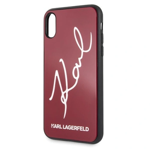 Kup Karl Lagerfeld KLHCPXDLKSRE iPhone X/Xs rot/rot Hartschalenetui Signature Glitter - KLD200RED - {ean13} - Sklep Home Screen