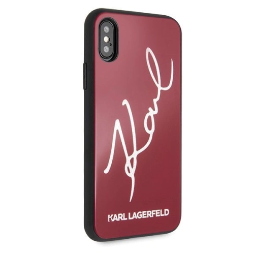 Kup Karl Lagerfeld KLHCPXDLKSRE iPhone X/Xs rot/rot Hartschalenetui Signature Glitter - KLD200RED - {ean13} - Sklep Home Screen
