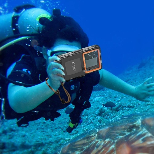 Kup Uniwersalne etui wodoodporne Tech-Protect IPX8 Universal Diving Waterproof Case black/orange - THP2902 - {ean13} - Sklep Home Screen