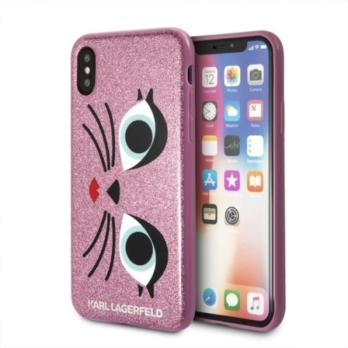 Kup Karl Lagerfeld KLHCPXGLCHPI iPhone X hard case růžový K-Paris - KLD201PNK - {ean13} - Sklep Home Screen