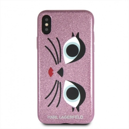 Kup Karl Lagerfeld KLHCPXGLCHPI iPhone X hard case pink/różowy K-Paris - KLD201PNK - {ean13} - Sklep Home Screen