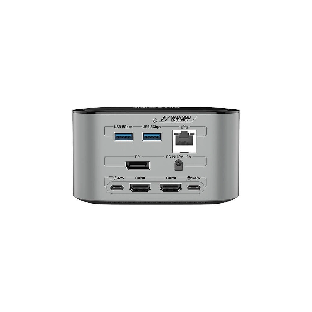 Stacja dokująca 14w1 Blitzwolf BW-TH12 DC, 4xUSB-A 3.0, 3xUSB-C, M.2 SATA 3.0 SSD, 2xHDMI, DP, RJ45, jack 3.5mm