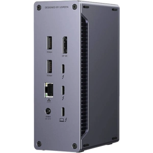Kup UGREEN U710 DC Dockingstation, 4xUSB-A, 2xThunderbolt 4 USB-C, DisplayPort 8K30Hz, RJ45, SD/TF, AUX, USB-C PD 90W grau - UGR1852 - {ean13} - Sklep Home Screen