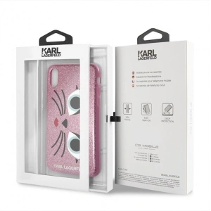 Karl Lagerfeld KLHCPXGLCHPI iPhone X hard case pink K-Paris
