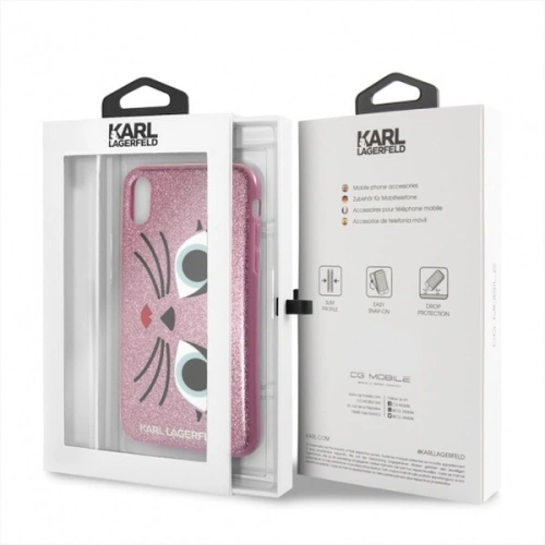 Kup Karl Lagerfeld KLHCPXGLCHPI iPhone X hard case pink/różowy K-Paris - KLD201PNK - {ean13} - Sklep Home Screen
