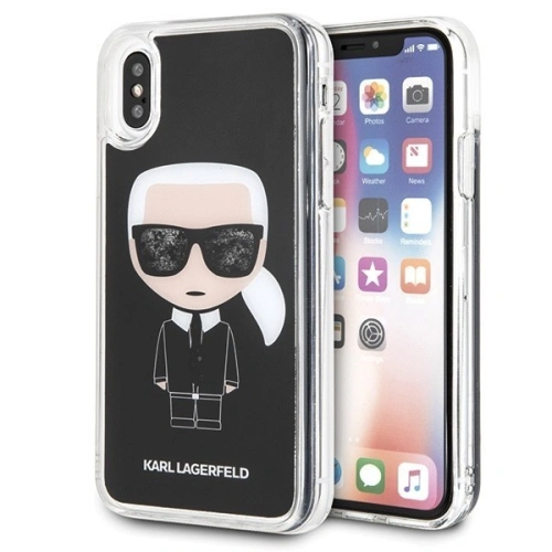 Kup Karl Lagerfeld KLHCPXICGBK iPhone X/Xs fekete/iconikus csillogás - KLD202BLK - {ean13} - Sklep Home Screen