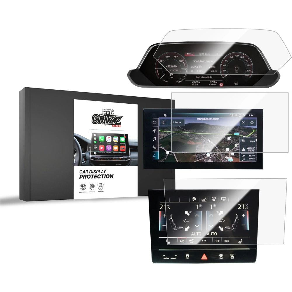 Folia ceramiczna GrizzGlass CarDisplay Protection do Audi Q8 e-tron 2022-2025 [3w1]