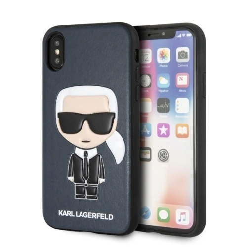 Kup Karl Lagerfeld KLHCPXIKPUBL iPhone X/Xs kemény tok kék/blue Iconic Karl Embossed - KLD204BLU - {ean13} - Sklep Home Screen