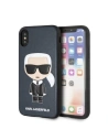 Karl Lagerfeld KLHCPXIKPUBL iPhone X/Xs hardcase modrý/blue Iconic Karl Embossed