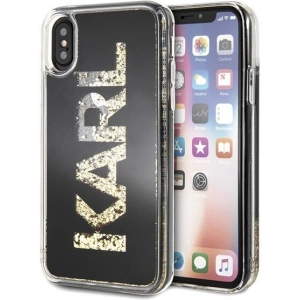 Karl Lagerfeld KLHCPXKAGBK iPhone X/Xs czarny/black Karl logo Glitter