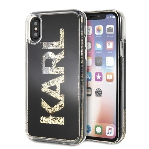 Kup Karl Lagerfeld KLHCPXKAGBK iPhone X/Xs schwarz/schwarz Karl logo Glitter - KLD206BLK - {ean13} - Sklep Home Screen