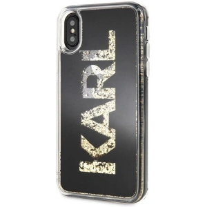 Karl Lagerfeld KLHCPXKAGBK iPhone X/Xs czarny/black Karl logo Glitter