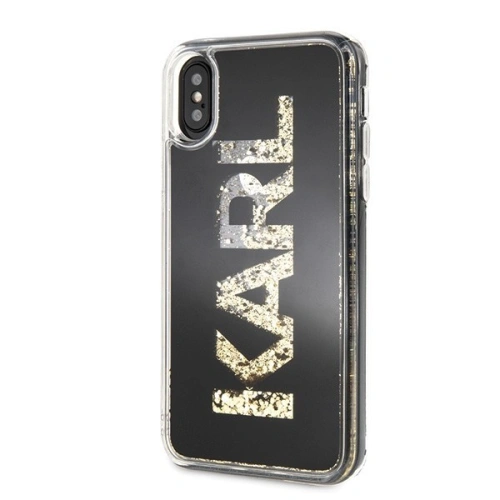 Kup Karl Lagerfeld KLHCPXKAGBK iPhone X/Xs schwarz/schwarz Karl logo Glitter - KLD206BLK - {ean13} - Sklep Home Screen