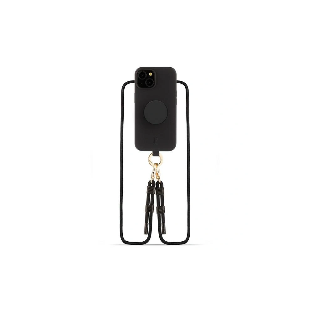 Etui Just Elegance PopGrip Apple iPhone 15 czarny/black