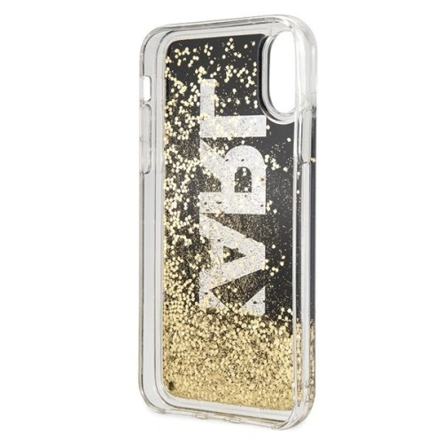 Kup Karl Lagerfeld KLHCPXKAGBK iPhone X/Xs fekete/black Karl logó Glitter - KLD206BLK - {ean13} - Sklep Home Screen