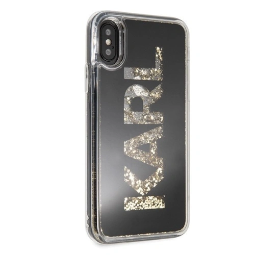 Kup Karl Lagerfeld KLHCPXKAGBK iPhone X/Xs fekete/black Karl logó Glitter - KLD206BLK - {ean13} - Sklep Home Screen