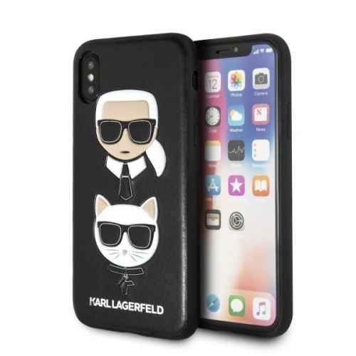 Kup Karl Lagerfeld KLHCPXKICKC iPhone X Hartschale schwarz/schwarz Karl & Choupette - KLD207BLK - {ean13} - Sklep Home Screen