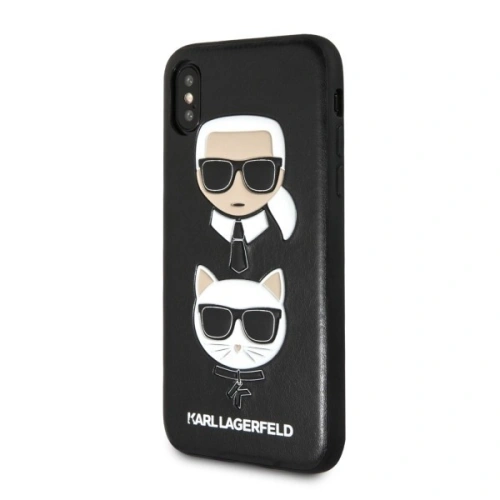 Kup Karl Lagerfeld KLHCPXKICKC iPhone X Hartschale schwarz/schwarz Karl & Choupette - KLD207BLK - {ean13} - Sklep Home Screen
