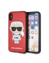 Karl Lagerfeld KLHCPXKSCORE iPhone X/Xs keménytok piros/pun Karl Space Cosmonaut