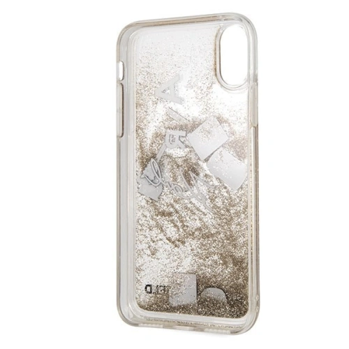 Kup Karl Lagerfeld KLHCPXKSICGO iPhone X/Xs Gold/Gold Hartschalengehäuse Iconic Patterns Liquid Glitter - KLD210GLD - {ean13} - Sklep Home Screen