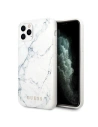 Etui Guess GUHCN65PCUMAWH Apple iPhone 11 Pro Max bílý/mramorově bílý