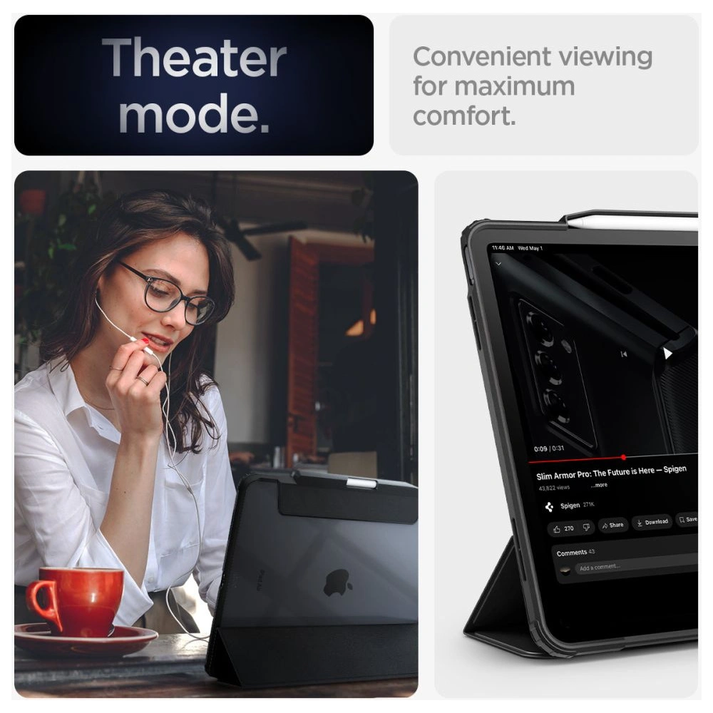 Etui Spigen Ultra Hybrid Pro Apple iPad Air 13" 2024 (6. generacji) Black