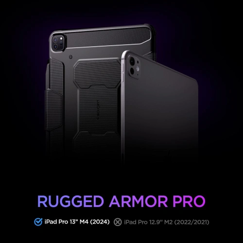 Kup Etui Spigen Rugged Armor Pro Apple iPad Air 13" 2024 (6. generációs) Fekete - SPN3430 - {ean13} - Sklep Home Screen