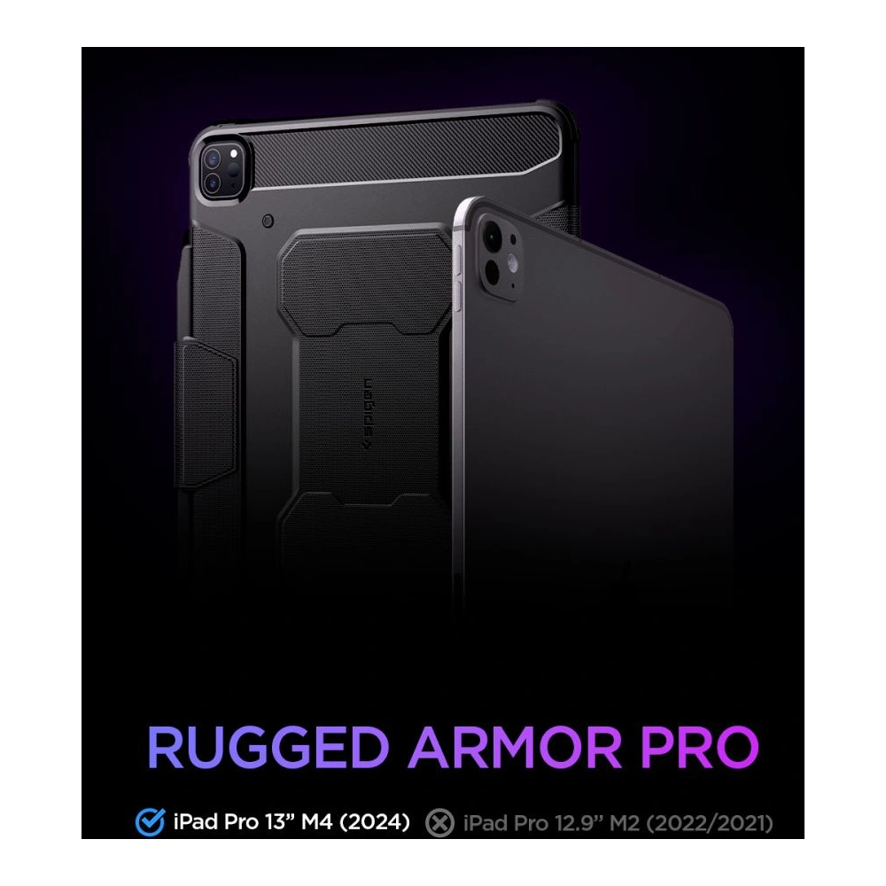 Etui Spigen Rugged Armor Pro Apple iPad Air 13" 2024 (6. generacji) Black