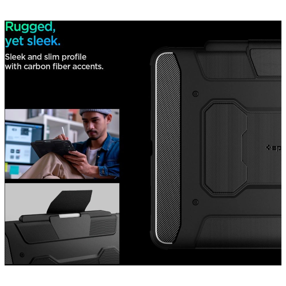 Etui Spigen Rugged Armor Pro Apple iPad Air 13" 2024 (6. generacji) Black