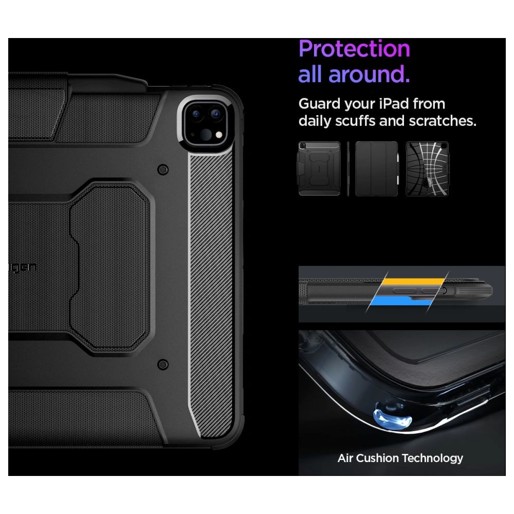 Etui Spigen Rugged Armor Pro Apple iPad Air 13" 2024 (6. generacji) Black