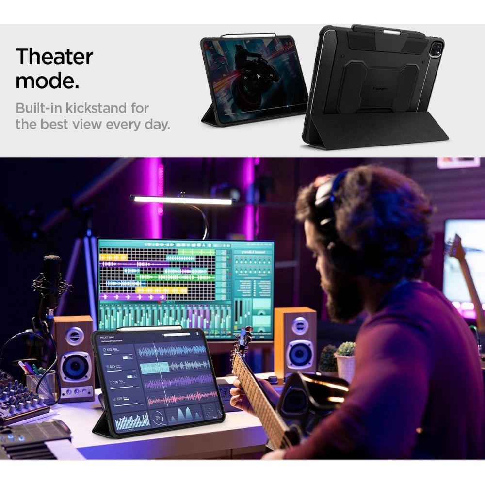 Etui Spigen Rugged Armor Pro Apple iPad Air 13" 2024 (6. generacji) Black