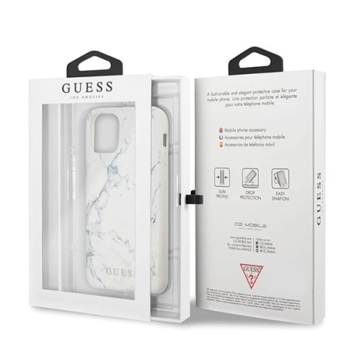 Kup Etui Guess GUHCN65PCUMAWH Apple iPhone 11 Pro Max bílý/mramorově bílý - GUE286WHT - {ean13} - Sklep Home Screen