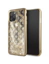 Guess GUHCN65PEOLGGO iPhone 11 Pro Max gold hard case 4G Peony Liquid Glitter